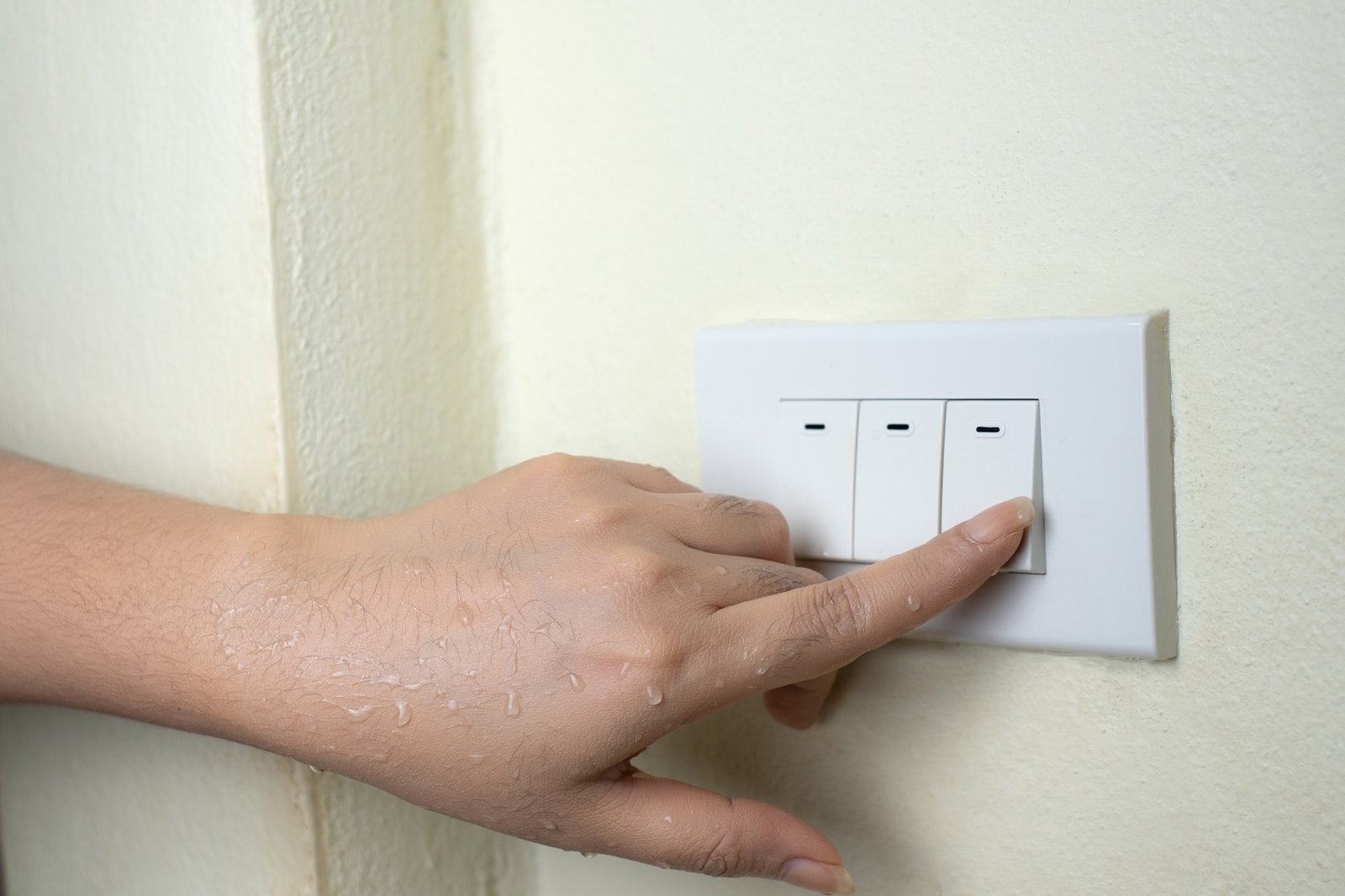 Locker sitzender Lichtschalter mit wackelndem Rahmen